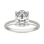 Load image into Gallery viewer, 2 CTW Oval Lab Grown Diamond Solitaire Engagement Ring 14K White Gold (G - Vs) - KME means the very best
