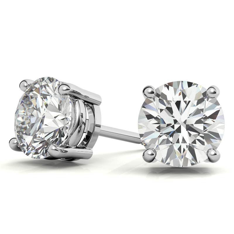 4.00 Ctw Lab Grown Diamond Stud Earrings in 14k White Gold (G - Vs) - KME means the very best