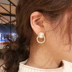 Load image into Gallery viewer, LYGDHR - Drop Pearl Flower Earring
