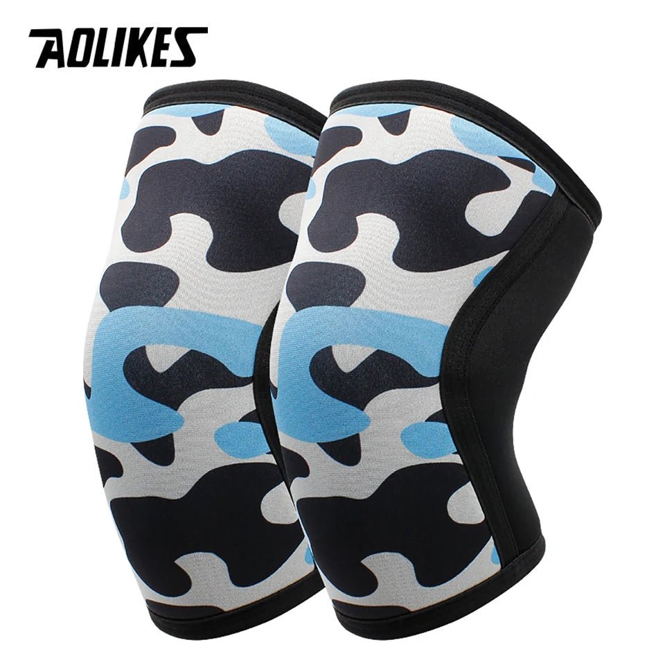 AOLIKES 1 Pair 7mm Neoprene Sports Kneepads Compression Weightlifting Pressured Crossfit Training Knee Pads Support Women Men - KME means the very best