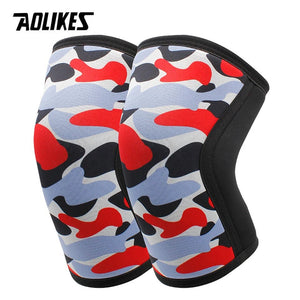 AOLIKES 1 Pair 7mm Neoprene Sports Kneepads Compression Weightlifting Pressured Crossfit Training Knee Pads Support Women Men - KME means the very best