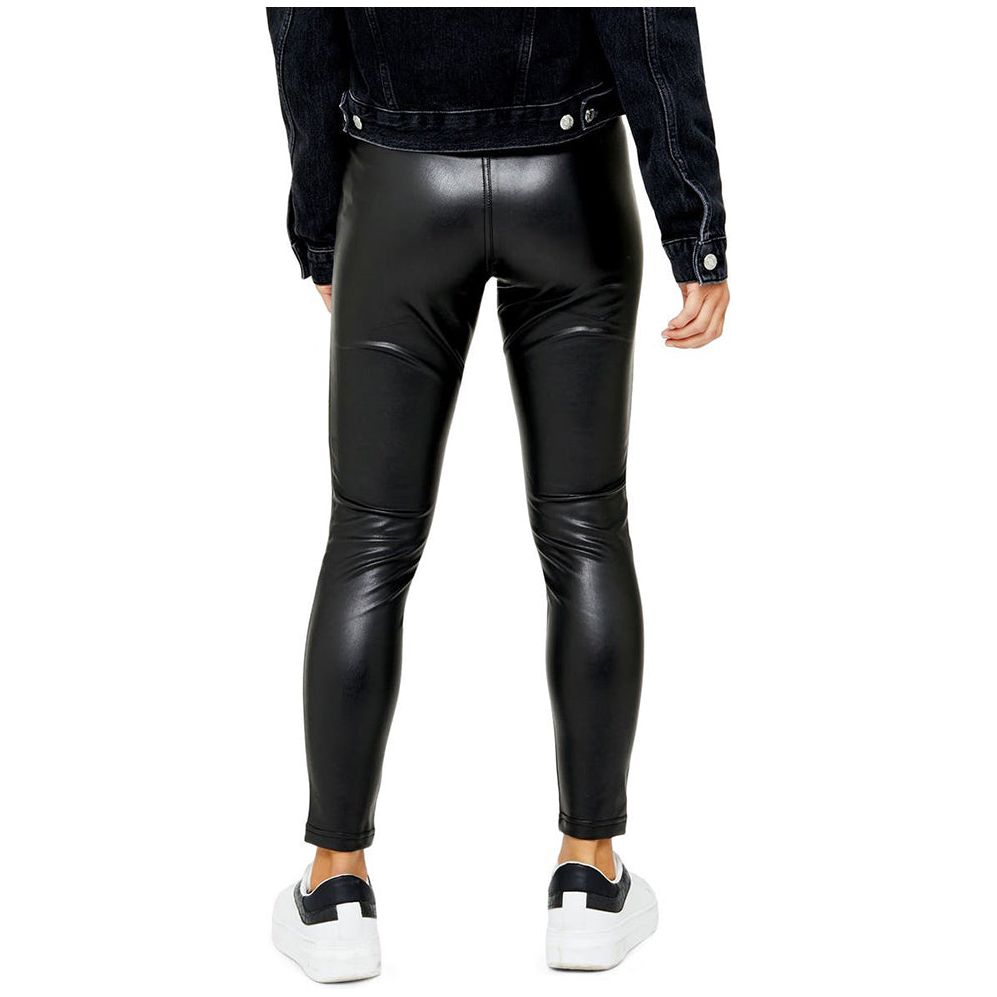 Arabella Women's Real Leather Biker Pants Black - KME means the very best