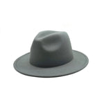 Load image into Gallery viewer, Autumn Winter Women&#39;s Felt Fedora - Vintage British Style, Big Brim, White Jazz Cap, 56 - 58cm - KME means the very best
