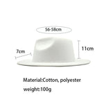 Load image into Gallery viewer, Autumn Winter Women&#39;s Felt Fedora - Vintage British Style, Big Brim, White Jazz Cap, 56 - 58cm - KME means the very best
