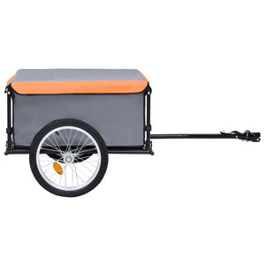 Bike Trailer Bicycle Cargo Trailer Tow Bicycle Cart Steel and Polyester - vidaXL - KME means the very best