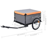 Load image into Gallery viewer, Bike Trailer Bicycle Cargo Trailer Tow Bicycle Cart Steel and Polyester - vidaXL - KME means the very best
