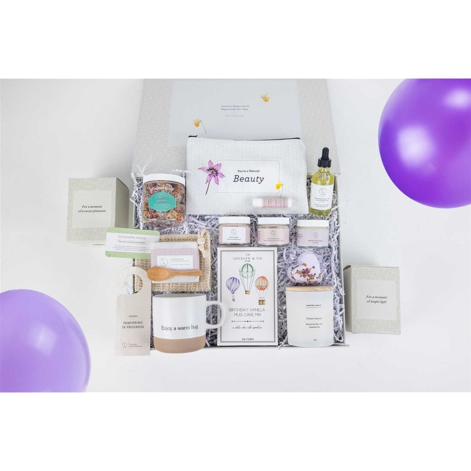 Birthday Gift Basket, Pampering Birthday Gift Box - KME means the very best