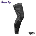 Load image into Gallery viewer, BraceTop Long Leg Compression Sleeves - Full Leg Knee Support for Basketball, Football, Knee Pain Relief - KME means the very best
