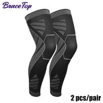 Load image into Gallery viewer, BraceTop Long Leg Compression Sleeves - Full Leg Knee Support for Basketball, Football, Knee Pain Relief - KME means the very best
