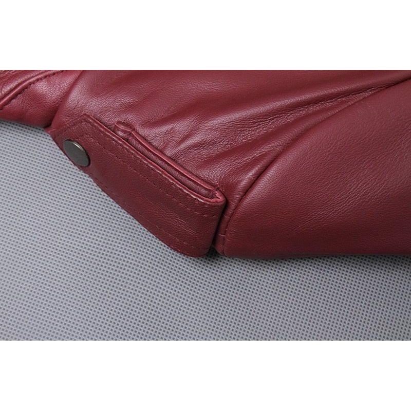 Candy Women Lambskin Genuine Leather Slim Short Motorcycle Biker Jacket - KME means the very best