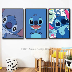 Cartoon Lilo & Stitch Poster Wall Sticker - Perfect for Children's Room Decoration - KME means the very best