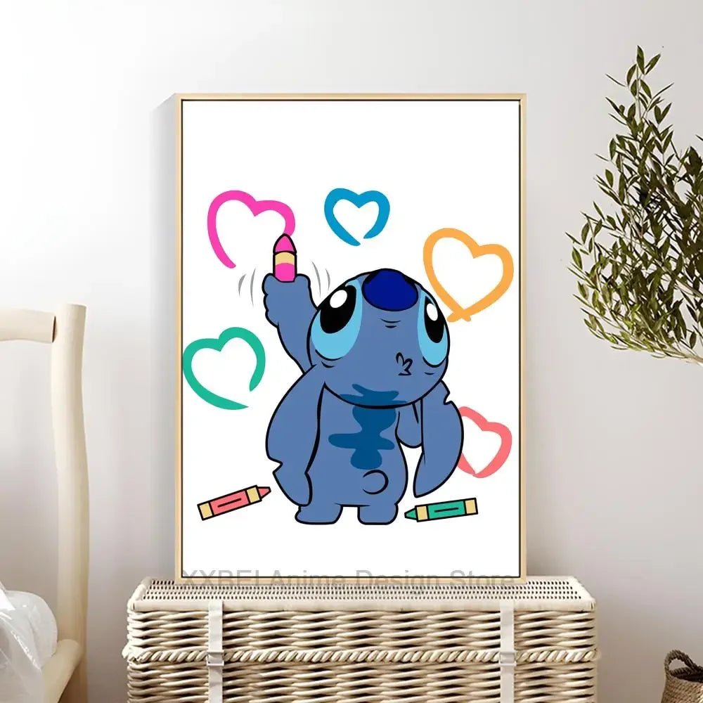 Cartoon Lilo & Stitch Poster Wall Sticker - Perfect for Children's Room Decoration - KME means the very best