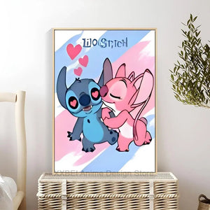 Cartoon Lilo & Stitch Poster Wall Sticker - Perfect for Children's Room Decoration - KME means the very best