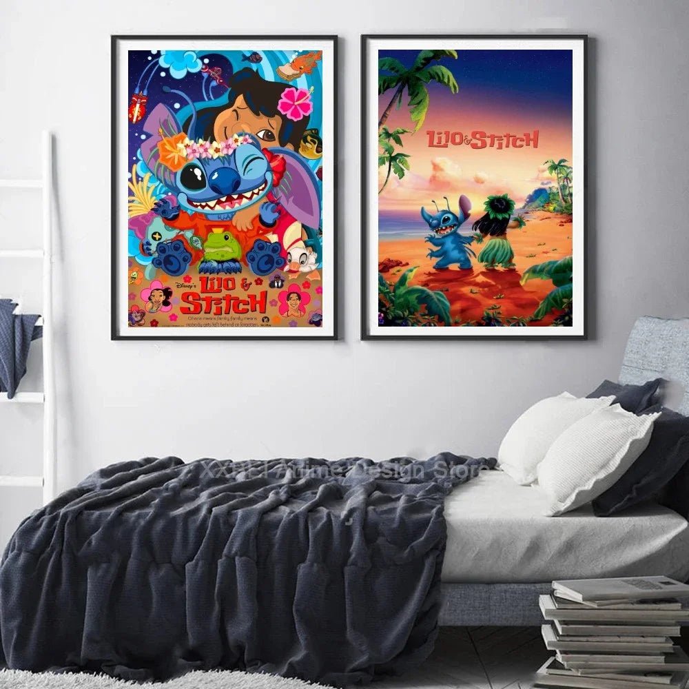 Cartoon Lilo & Stitch Poster Wall Sticker - Perfect for Children's Room Decoration - KME means the very best