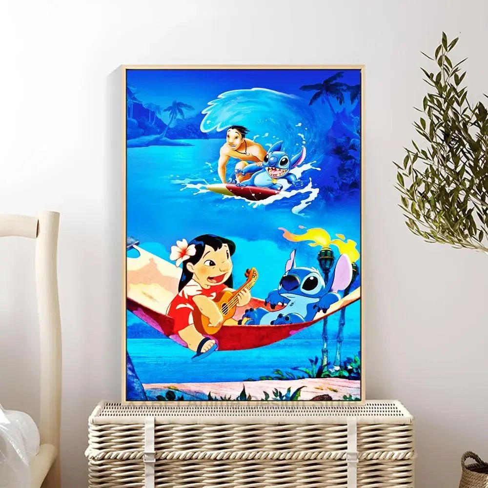 Cartoon Lilo & Stitch Poster Wall Sticker - Perfect for Children's Room Decoration - KME means the very best