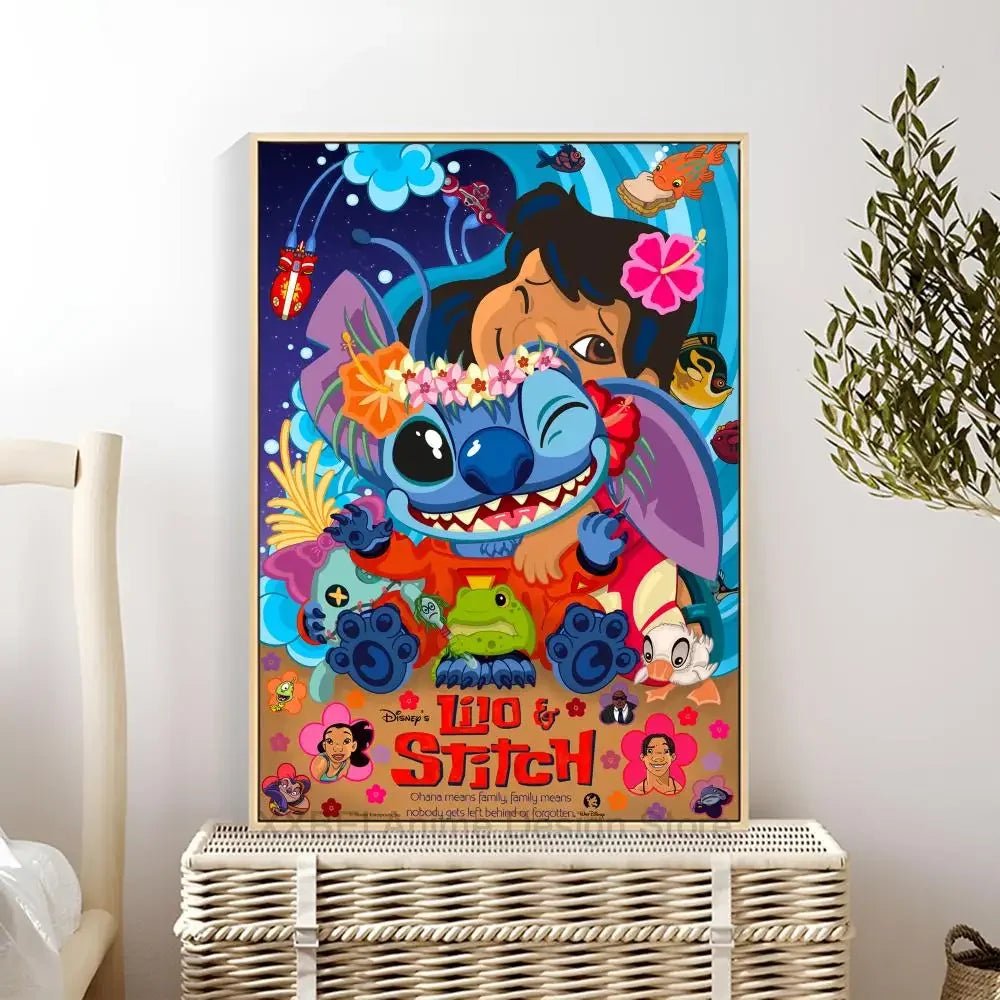 Cartoon Lilo & Stitch Poster Wall Sticker - Perfect for Children's Room Decoration - KME means the very best