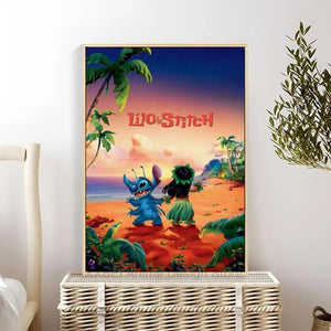 Cartoon Lilo & Stitch Poster Wall Sticker - Perfect for Children's Room Decoration - KME means the very best