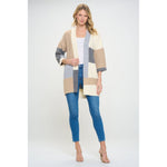 Load image into Gallery viewer, Chroma Chic Longline Cardigan - Elegant Fall Fashion with Mid-Length Sleeves - KME means the very best
