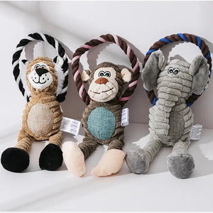 Dog Plush Toys - Pet Squeaky Animal Toy for Clean Teeth and Interactive Play - KME means the very best