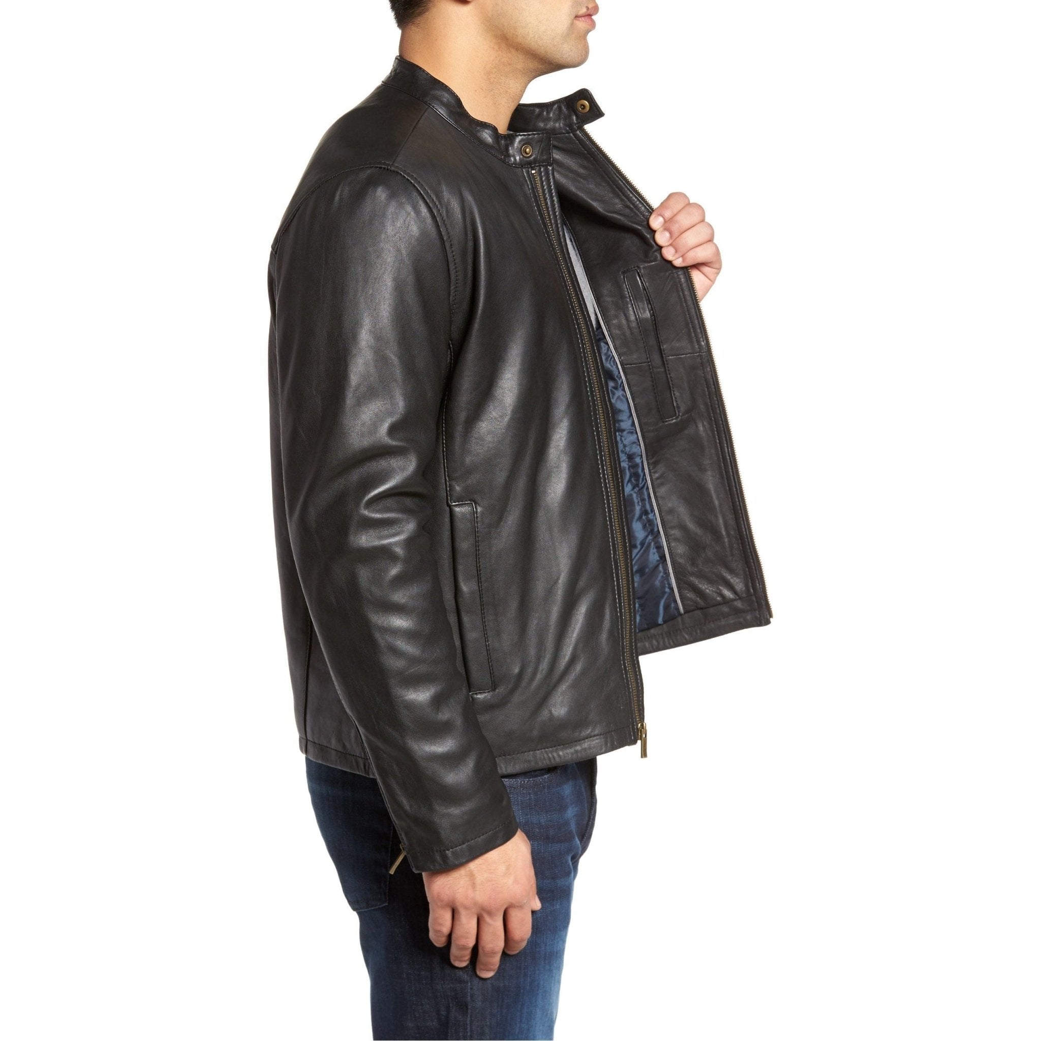 Drake Men's Classic Cowhide Leather Jacket - KME means the very best