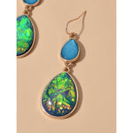 Load image into Gallery viewer, Ethnic Style Jewellery Blue Green Water Drop Earrings Party Decoration for Women - KME means the very best
