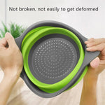 Load image into Gallery viewer, Foldable Silicone Drain Basket: Kitchen Strainer &amp; Collapsible Drainer - KME means the very best
