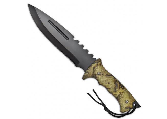 Foot Hills Woodland Camo Outdoor Knife - KME means the very best