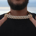 Load image into Gallery viewer, Hip Hop Bling Chain - 20MM VVS Moissanite Iced Out Cuban Link in 10K Gold - KME means the very best
