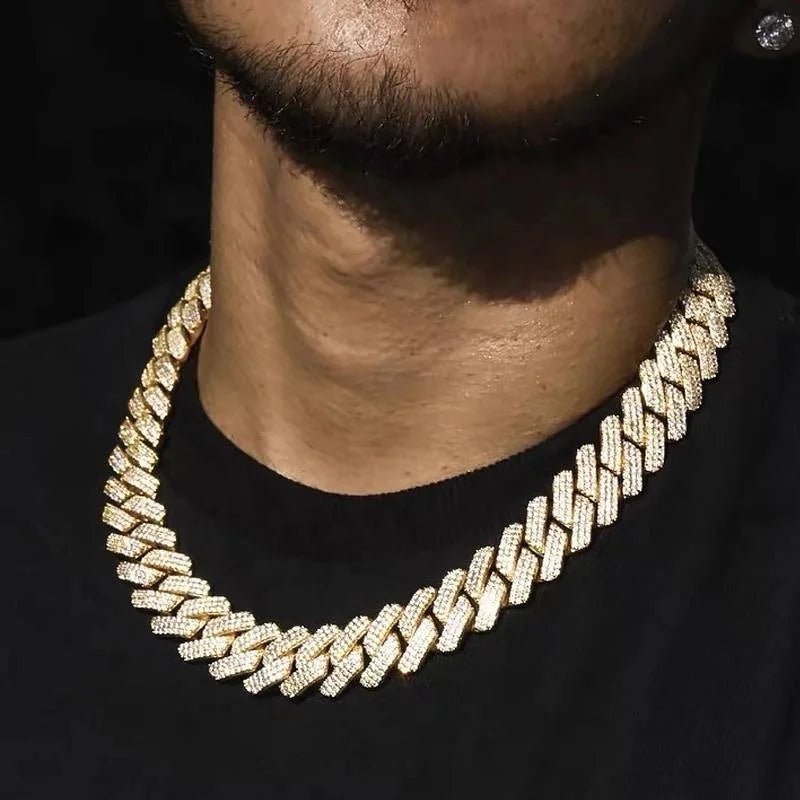 Hip Hop Bling Chain - 20MM VVS Moissanite Iced Out Cuban Link in 10K Gold - KME means the very best