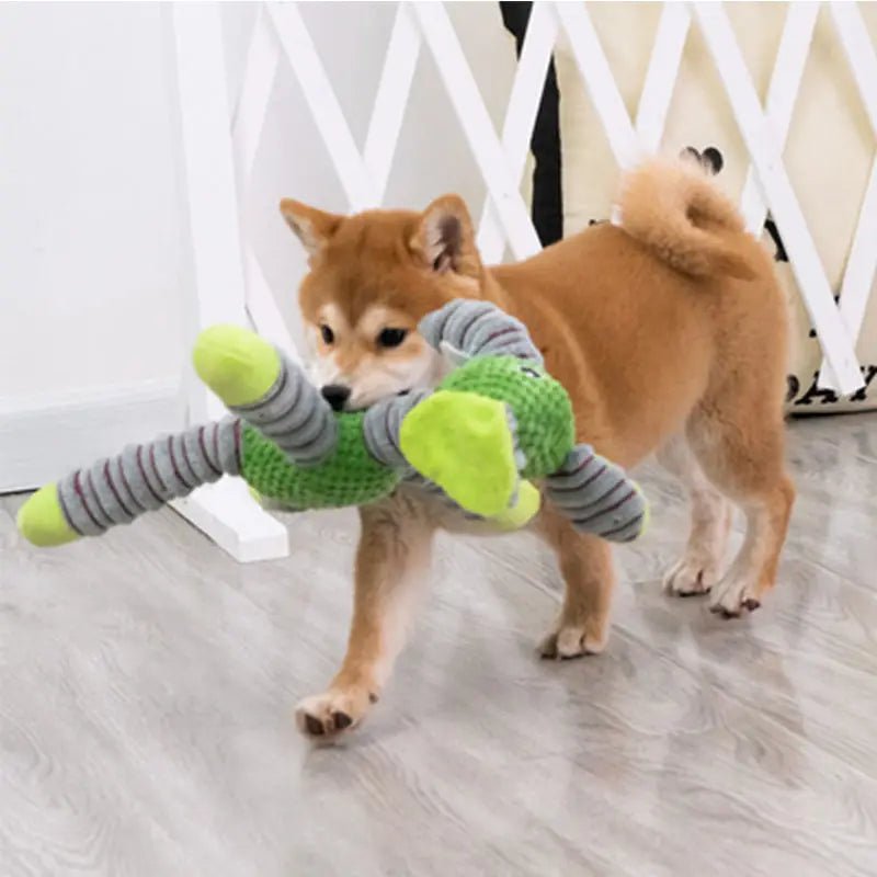 Indestructible Large Dog Squeaky Toys - Animal Shape Soft Plush Chew Toys - KME means the very best