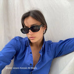 Load image into Gallery viewer, Kessie Fog Olive Women&#39;s Geometric Sunglasses: Contemporary Style Statement - KME means the very best
