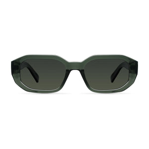 Kessie Fog Olive Women's Geometric Sunglasses: Contemporary Style Statement - KME means the very best