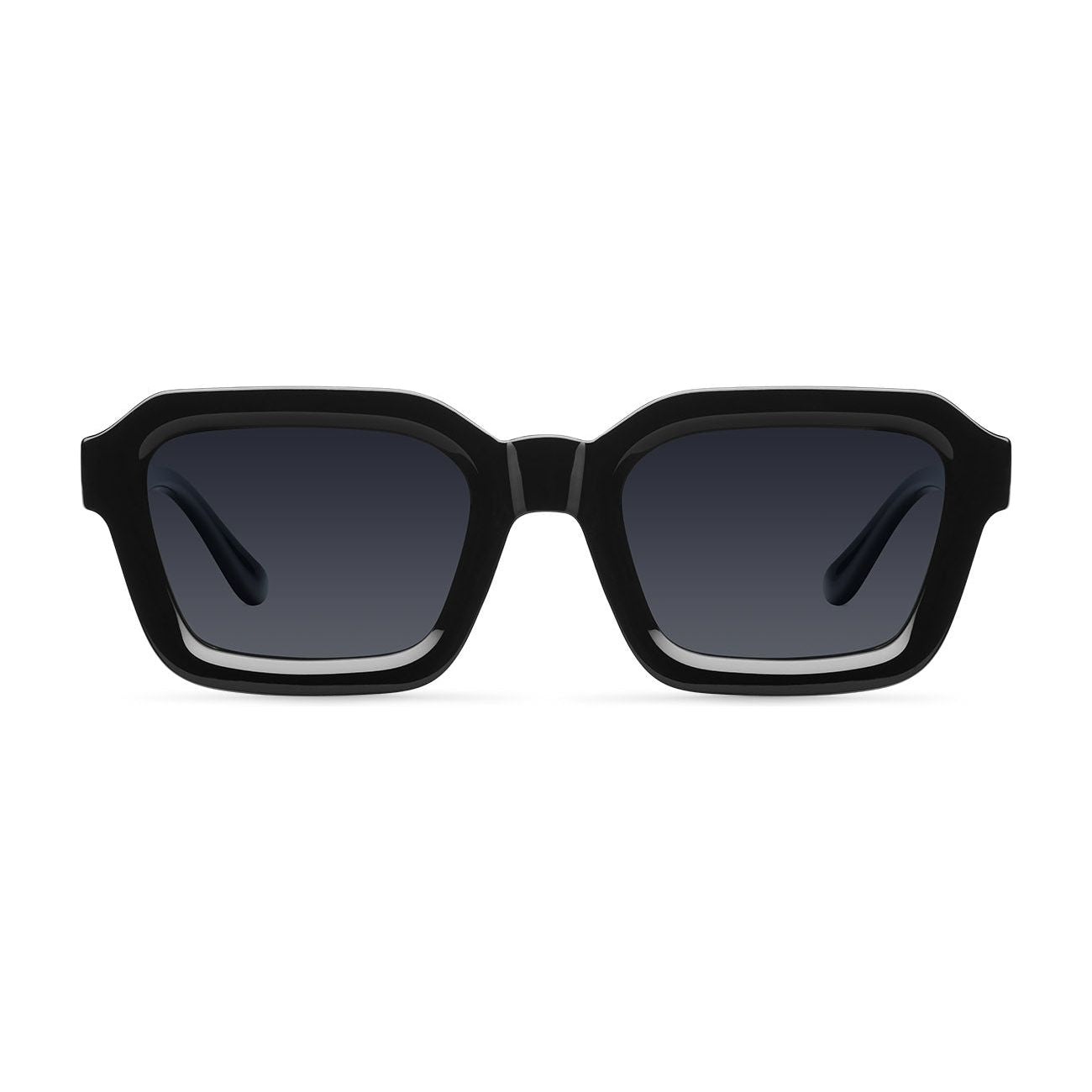 KME Nayah All Black Luxury Unisex Sunglasses: Stylish 70s Inspired Eyewear - KME means the very best