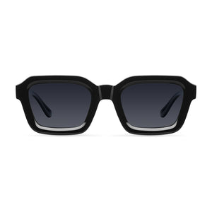 KME Nayah All Black Luxury Unisex Sunglasses: Stylish 70s Inspired Eyewear - KME means the very best