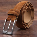 Load image into Gallery viewer, KME Suede Belts - Classic Genuine Cow Leather with Pin Buckle - KME means the very best
