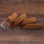 Load image into Gallery viewer, KME Suede Belts - Classic Genuine Cow Leather with Pin Buckle - KME means the very best
