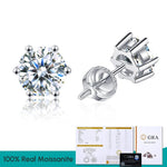 Load image into Gallery viewer, Lab Created Diamond Certified Moissanite Stud Earrings - KME means the very best
