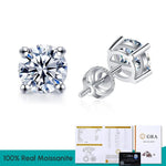 Load image into Gallery viewer, Lab Created Diamond Certified Moissanite Stud Earrings - KME means the very best
