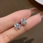 Load image into Gallery viewer, Lab Created Diamond Certified Moissanite Stud Earrings - KME means the very best
