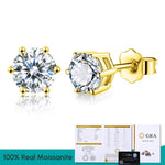 Load image into Gallery viewer, Lab Created Diamond Certified Moissanite Stud Earrings - KME means the very best
