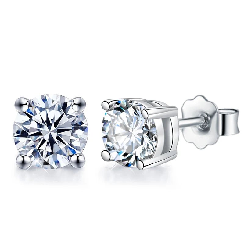 Lab Created Diamond Certified Moissanite Stud Earrings - KME means the very best