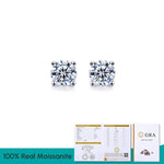 Load image into Gallery viewer, Lab Created Diamond Certified Moissanite Stud Earrings - KME means the very best
