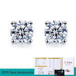 Load image into Gallery viewer, Lab Created Diamond Certified Moissanite Stud Earrings - KME means the very best
