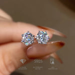 Load image into Gallery viewer, Lab Created Diamond Certified Moissanite Stud Earrings - KME means the very best
