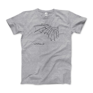 Leonardo Da Vinci, Glider Sketch Artwork T - Shirt - KME means the very best