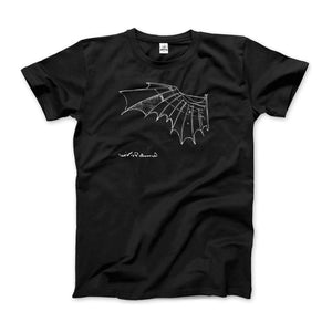 Leonardo Da Vinci, Glider Sketch Artwork T - Shirt - KME means the very best