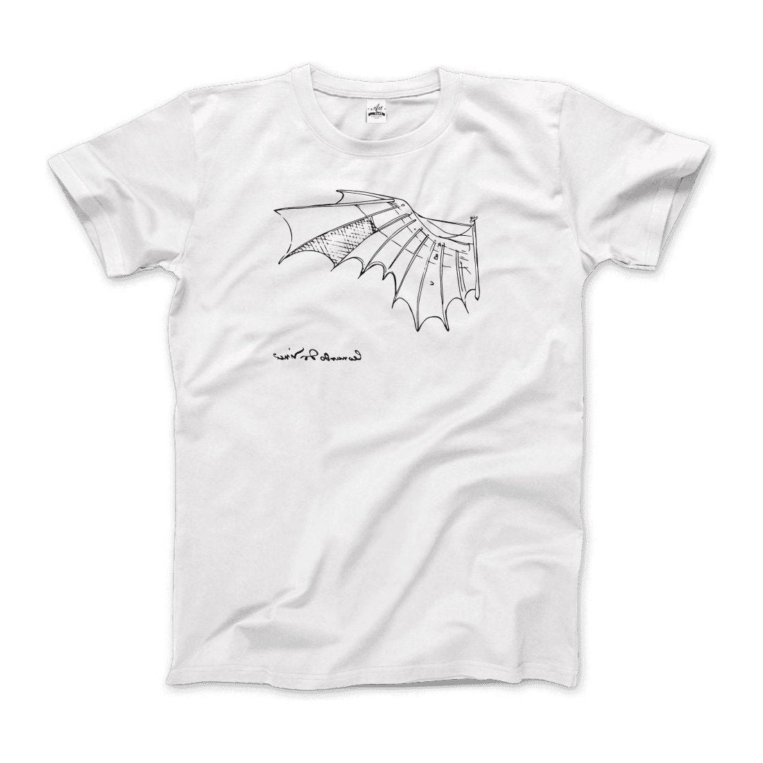 Leonardo Da Vinci, Glider Sketch Artwork T - Shirt - KME means the very best