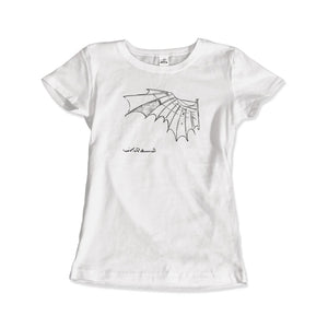 Leonardo Da Vinci, Glider Sketch Artwork T - Shirt - KME means the very best