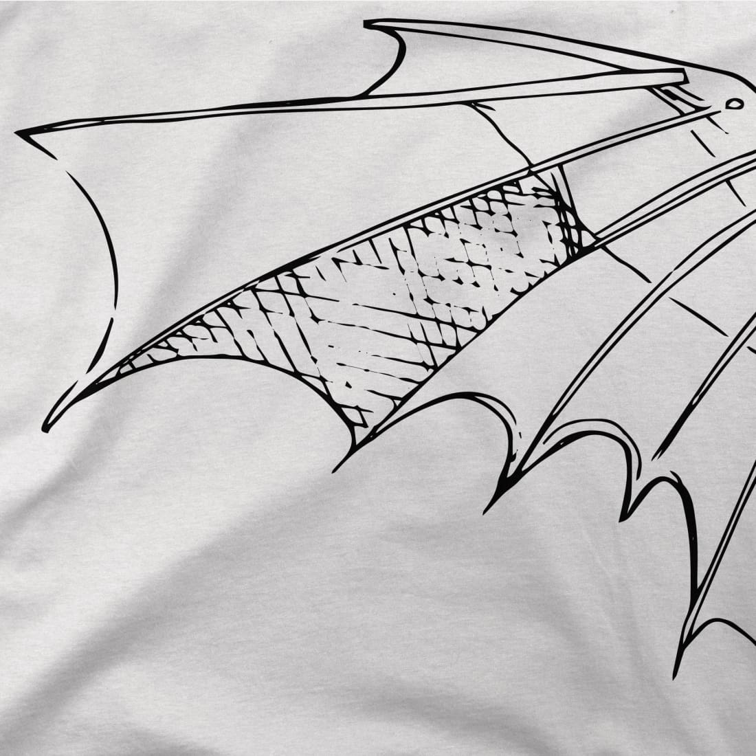 Leonardo Da Vinci, Glider Sketch Artwork T - Shirt - KME means the very best