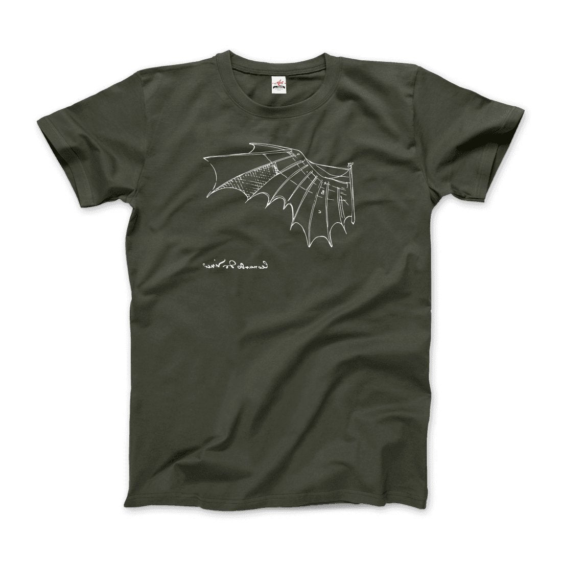 Leonardo Da Vinci, Glider Sketch Artwork T - Shirt - KME means the very best